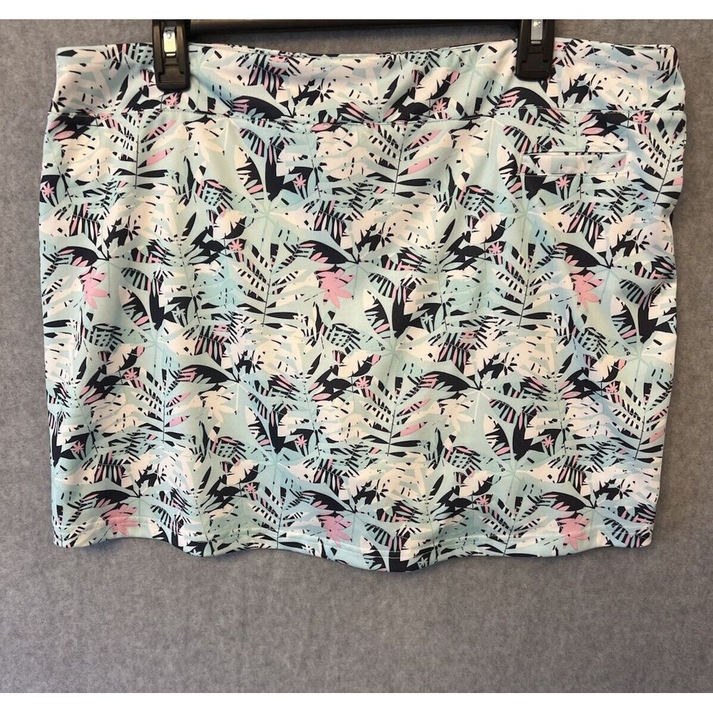 Pebble Beach Dry-Luxe Performance‎ Palm Tree Leaves Golf Tennis Skort Sz XL